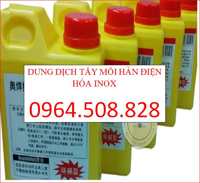 Chổi tẩy mối hàn điện hóa inox và dung dịch tẩy mối hàn