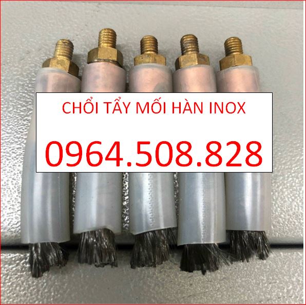 Chổi tẩy mối hàn điện hóa inox và dung dịch tẩy mối hàn