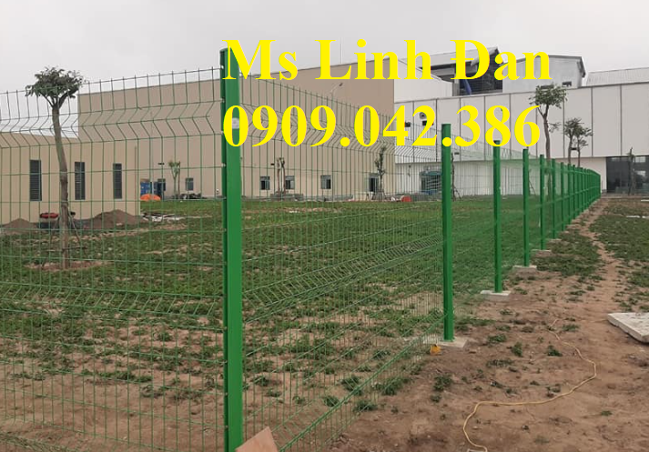 Lưới thép hàng rào sơn tĩnh điện phi 5 ô 75x200, hàng rào mạ kẽm nhúng nóng D5 75x200