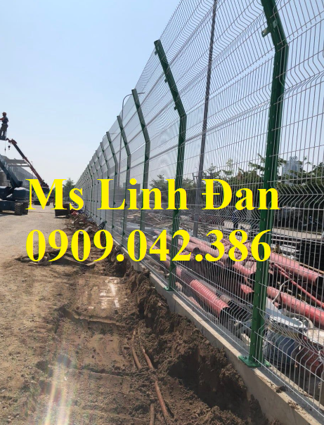 Lưới thép hàng rào sơn tĩnh điện phi 5 ô 75x200, hàng rào mạ kẽm nhúng nóng D5 75x200