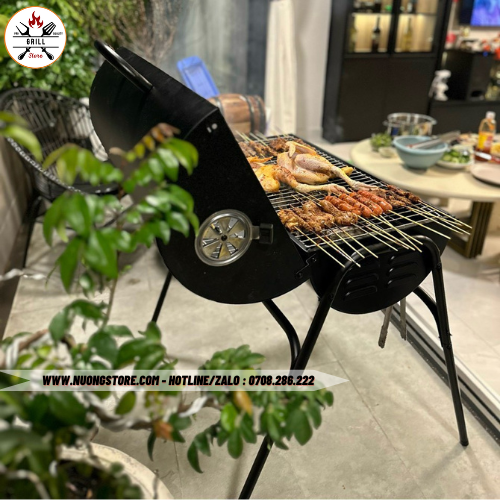 Bếp nướng than hoa tiệc ngoài trời Barrel Charcoal Grill