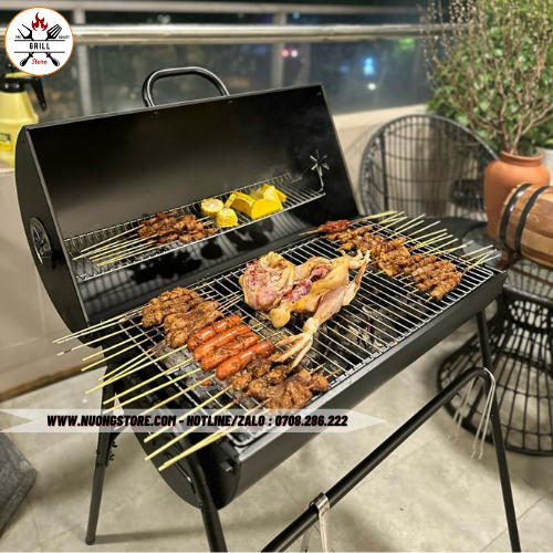 Bếp nướng than hoa tiệc ngoài trời Barrel Charcoal Grill