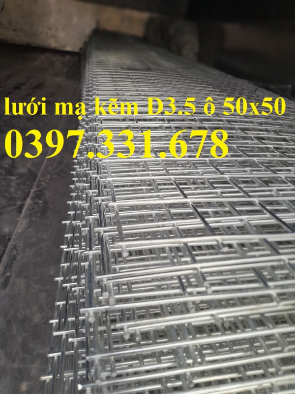 Lưới thép mạ kẽm 3.5ly ô 50x50 sản xuất theo yêu cầu