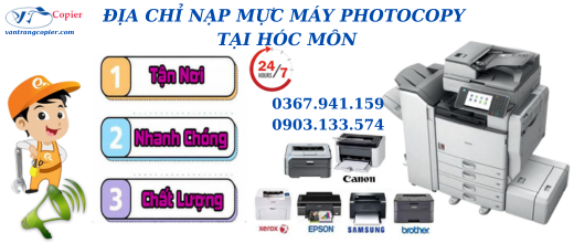 Địa chỉ Nạp mực máy photocopy tại Hóc Môn