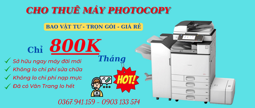 Chuyên cho thuê máy photocopy tại Quận Tân Phú