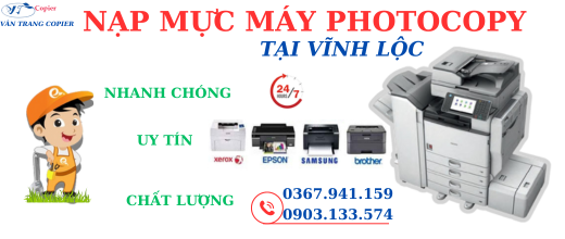 Địa chỉ Nạp mực photocopy tận nơi tại Vĩnh Lộc