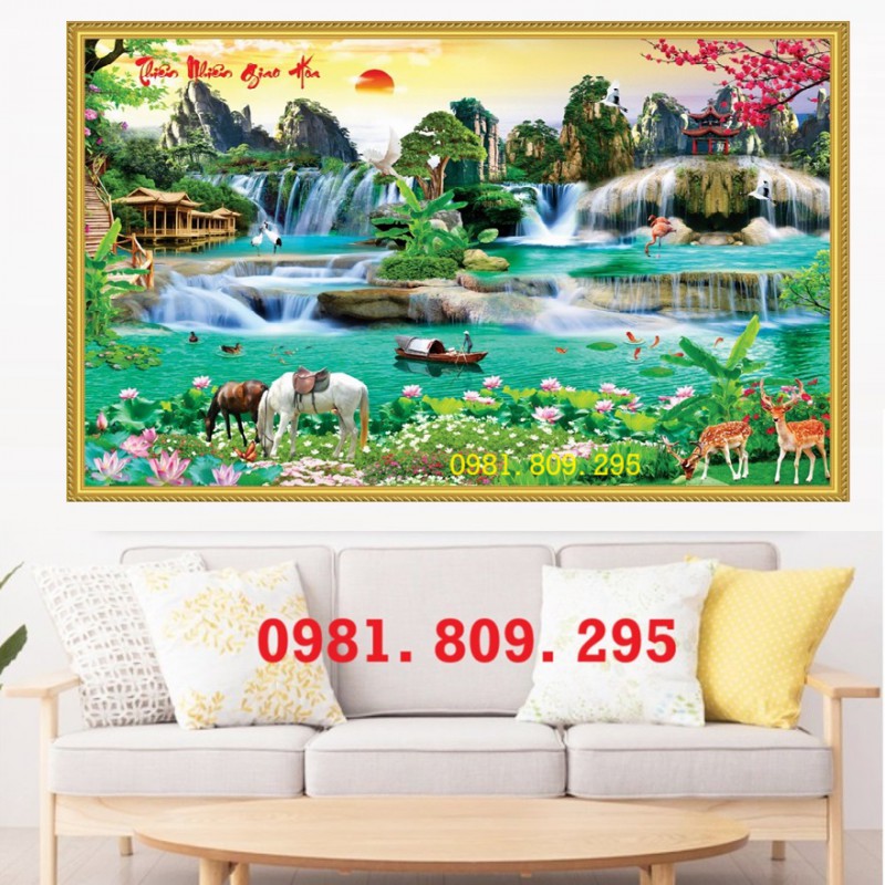 Gạch 3d phong cảnh , tranh gạch HSG939