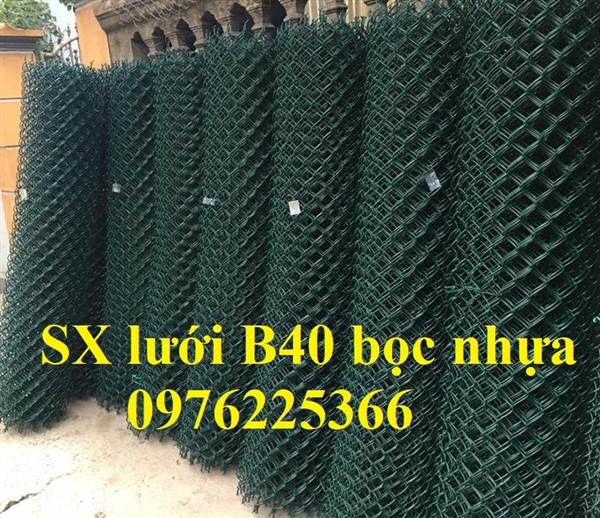 Lưới thép b40 bọc nhựa khổ 1m, 1.2m, 1.5m, 1.8m, 2m, 2.4m 