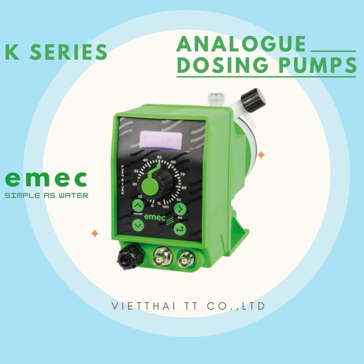 Bơm định lượng EMEC KPLUS 0510 K/PP sử dụng châm ACID