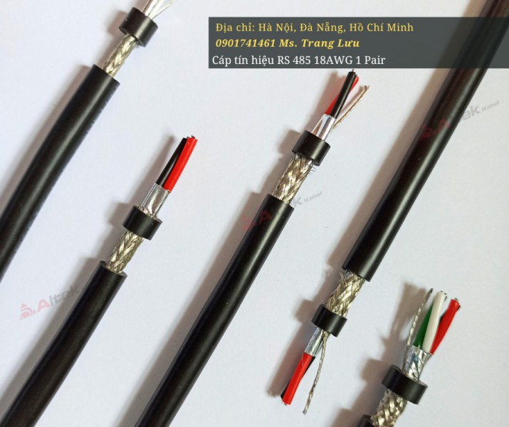 Cáp tín hiệu RS485 18AWG 1 pair Altek Kabel