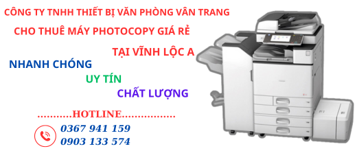 Cho thuê máy photocopy giá rẻ tại Vĩnh Lộc A