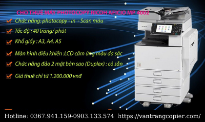 Cho thuê máy photocopy không cọc tại Quận 12