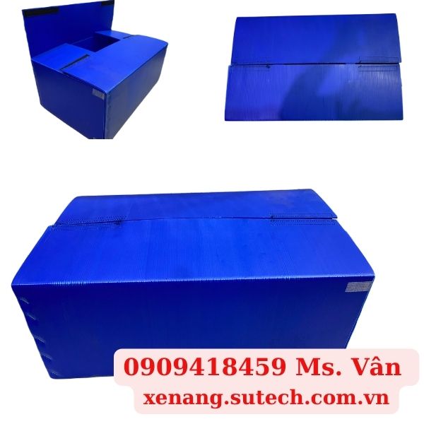 Thùng nhựa PP Danpla xếp 640x400x250(mm) 