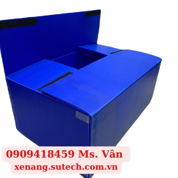 Thùng nhựa PP Danpla xếp 640x400x250(mm) 