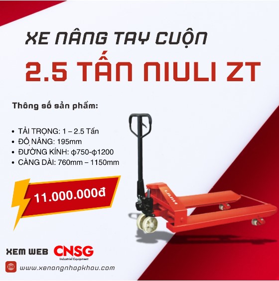 Top 5 xe nâng tay Niuli giảm giá 35% | CNSG 