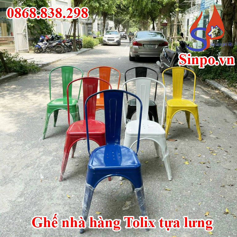 Ghế Tolix tựa lưng bằng sắt