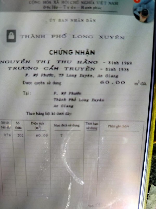 Chính Chủ Cần bán lô vị trí đẹp tại Đông Thịnh 6, Phường Mỹ Phước, TP Long Xuyên, An Giang