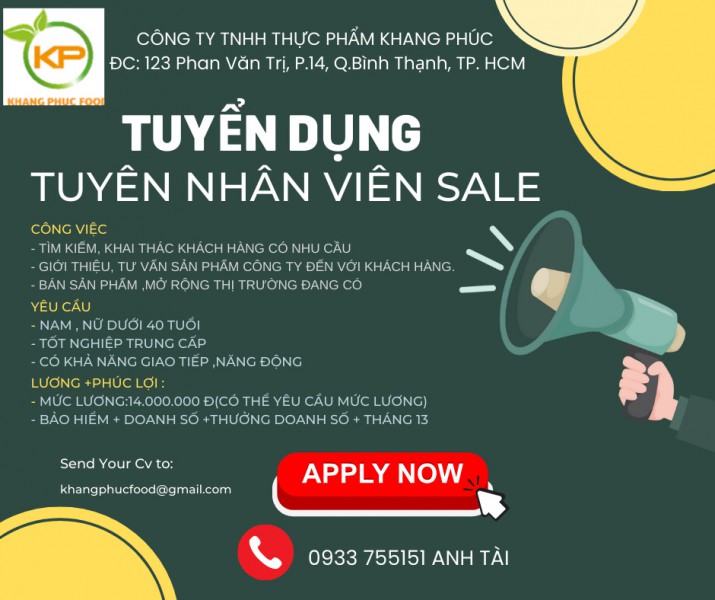 NHÂN VIÊN BÁN HÀNG (SALES)