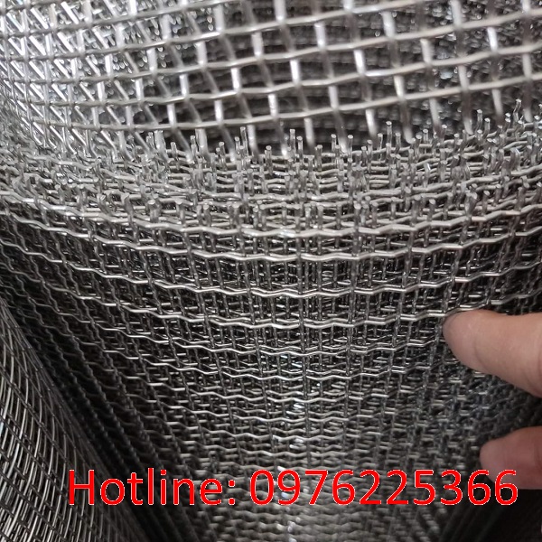 Lưới inox 304 đan cán sóng ô 5x5, 10x10, 15x15, 20x20, 25x25 