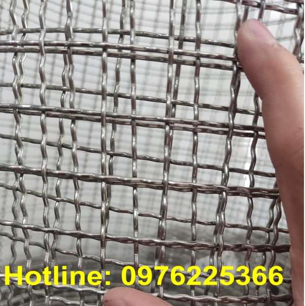 Lưới inox 304 đan cán sóng ô 5x5, 10x10, 15x15, 20x20, 25x25 