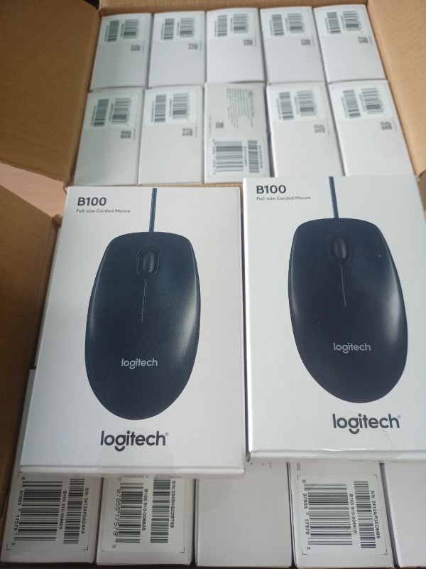 Chuột máy tính Logitech B100 có dây chính hãng