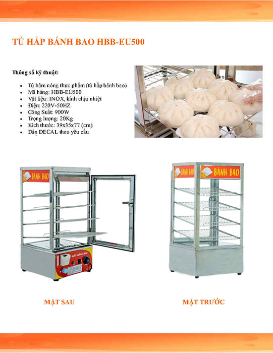 Tủ hấp bánh HBB-EU500