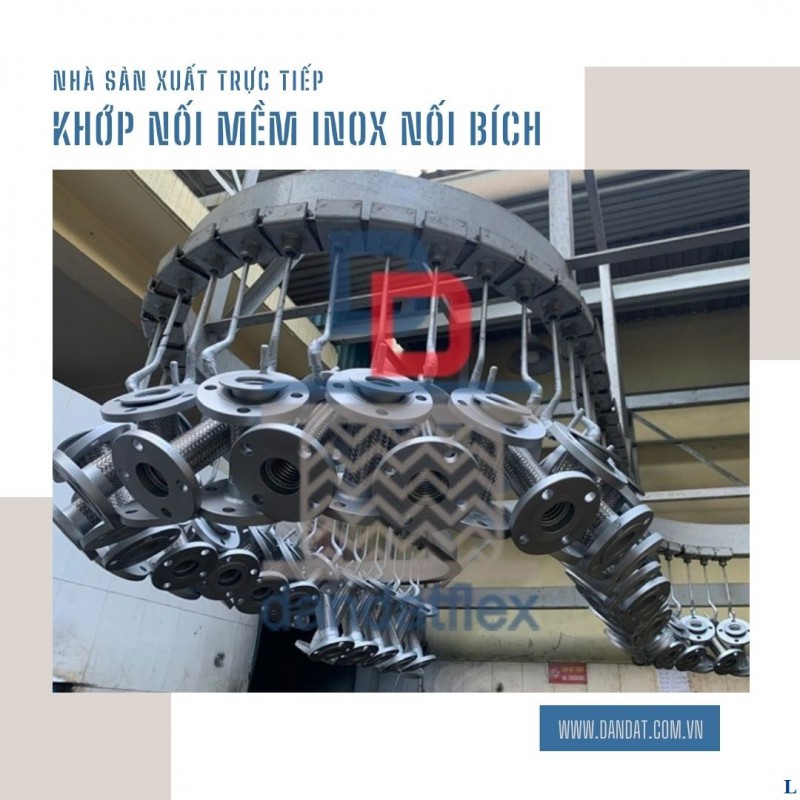 Khớp nối mềm inox 304 nối bích, khớp nối chống rung mặt bích