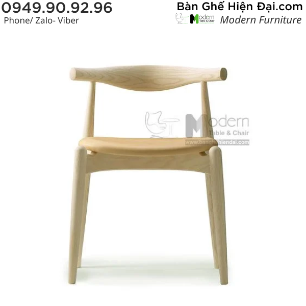 Ghế gỗ café Phúc Long Katinat bọc nệm ngồi nhập khẩu hiện đại HCM ELBOW 