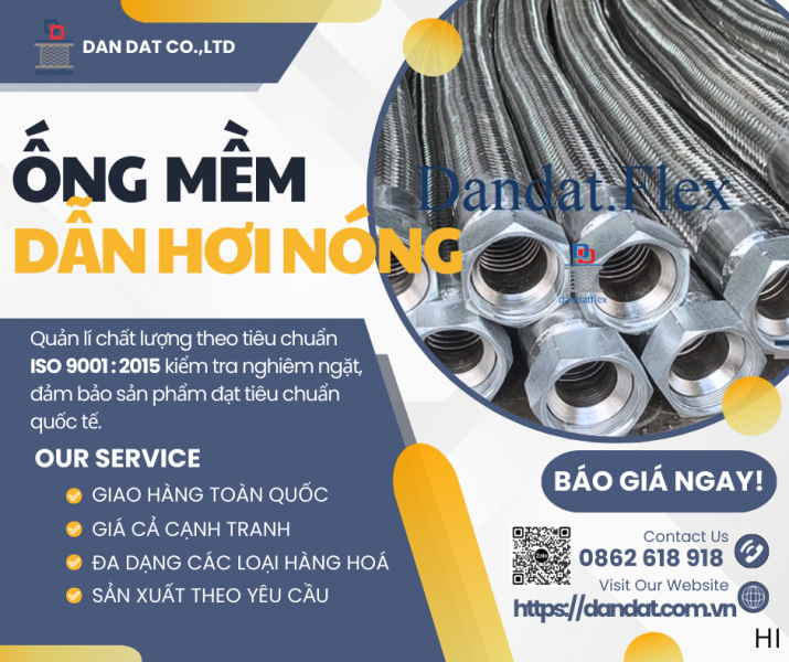 Ống Mềm Dẫn Hơi Nóng – Sản Phẩm Chất Lượng Cao Ứng Dụng Công Nghiệp