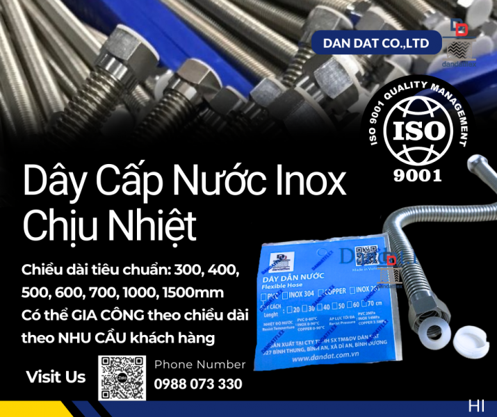 Dây Cấp Nước Inox Chịu Nhiệt – Chất Lượng Vượt Trội, An Toàn Tuyệt Đối