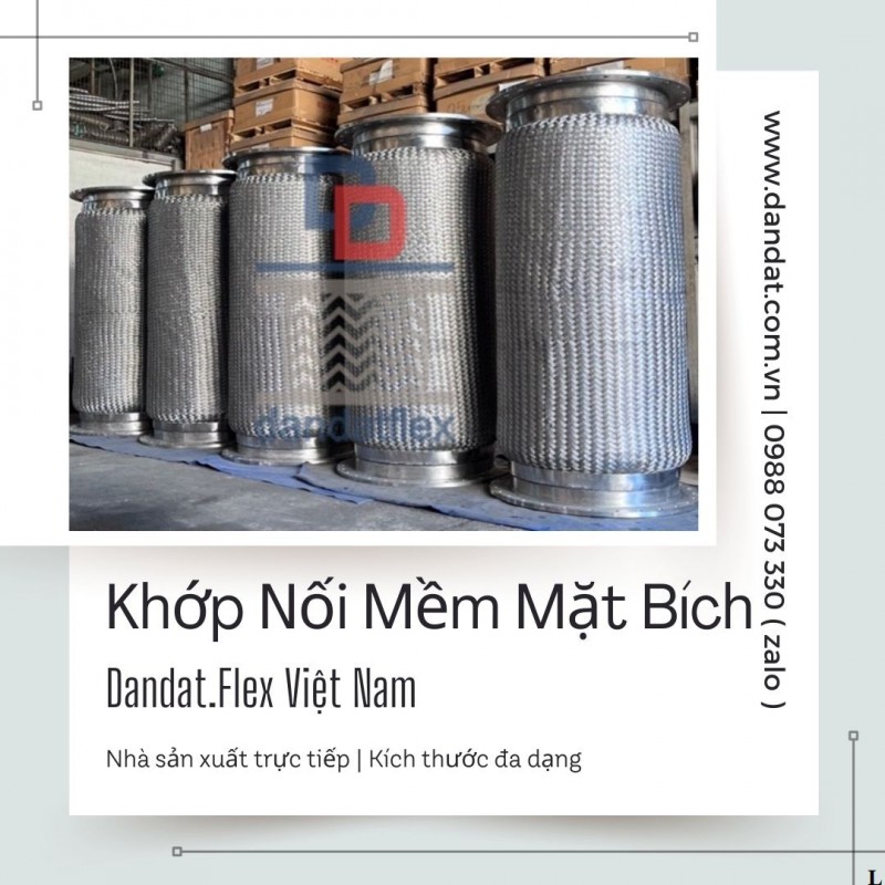 Khớp nối mềm inox nối bích, khớp nối mềm chống rung mặt bích các loại