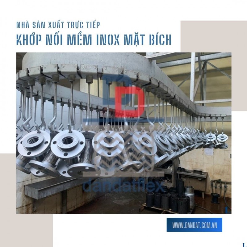 Khớp nối mềm inox nối bích, khớp nối mềm chống rung mặt bích các loại