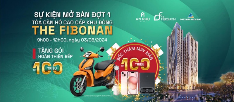 Mở bán đợt 1 chung cư cao cấp The Fibonan tặng quà siêu khủng