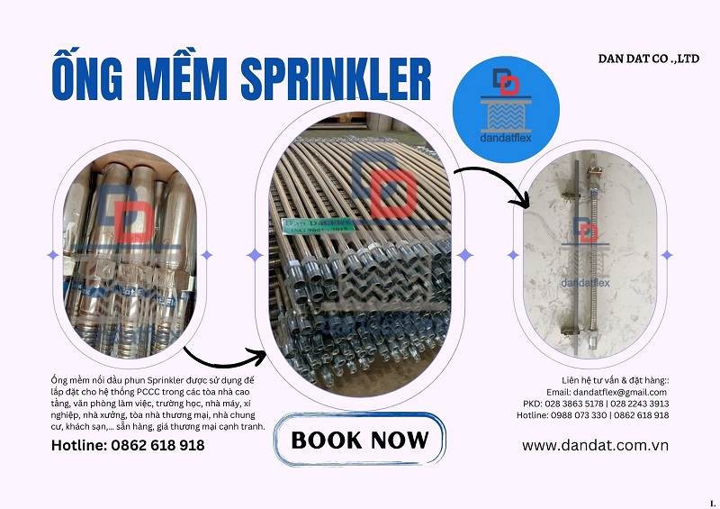 Ống Mềm Cấp Nước Đầu Phun Sprinkler, Ống Mềm PCCC D25