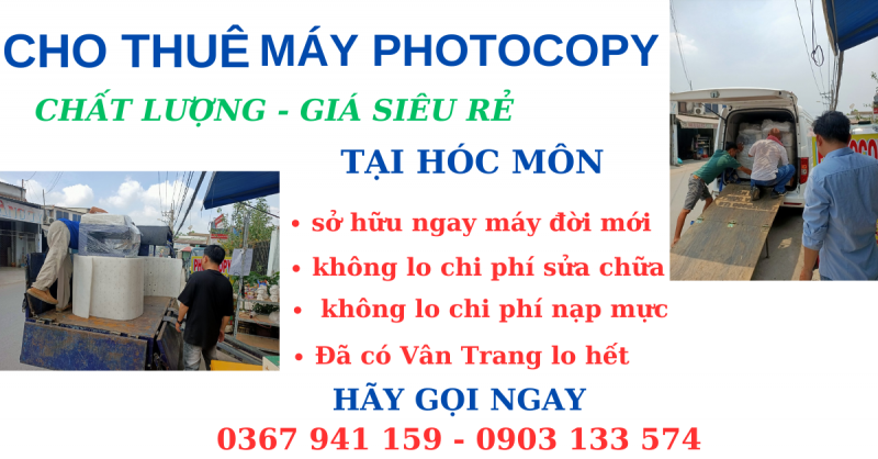 Cho thuê máy photocopy giá rẻ tại Hóc Môn