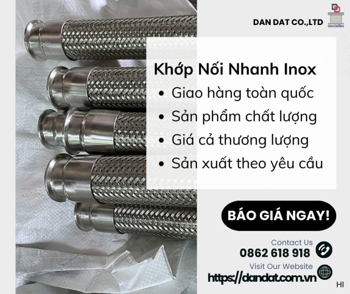 Khớp Nối Nhanh Inox - Khớp Nối Nhanh Inox Kiểu D - Khớp Nối Nhanh Đầu Cái Ren Trong - Kiểu D  