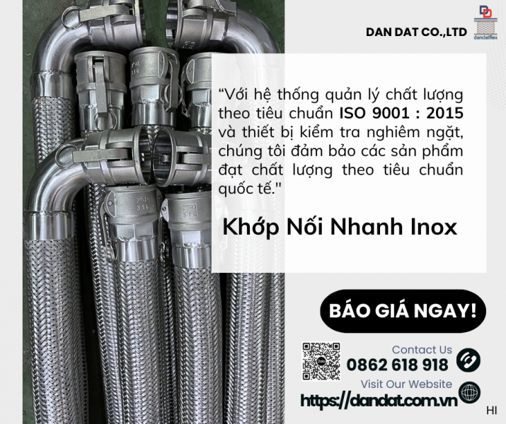 Khớp Nối Nhanh Inox - Khớp Nối Nhanh Inox Kiểu D - Khớp Nối Nhanh Đầu Cái Ren Trong - Kiểu D  