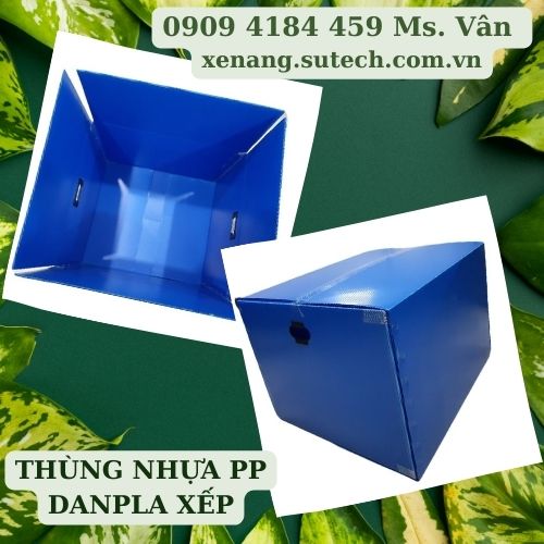 Thùng nhựa pp danpla 600x500x400(mm) 