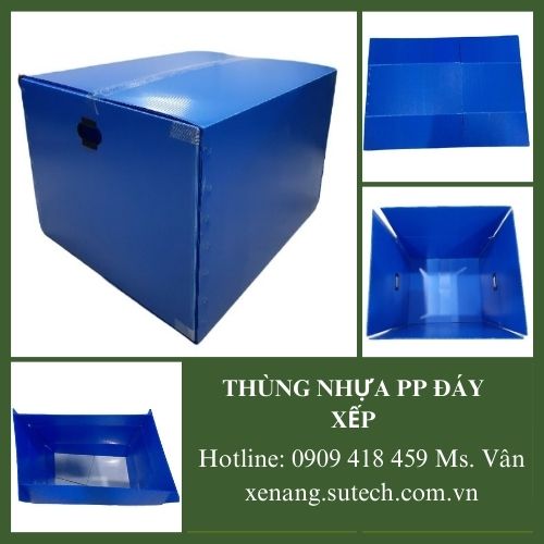 Thùng nhựa pp danpla 600x500x400(mm) 