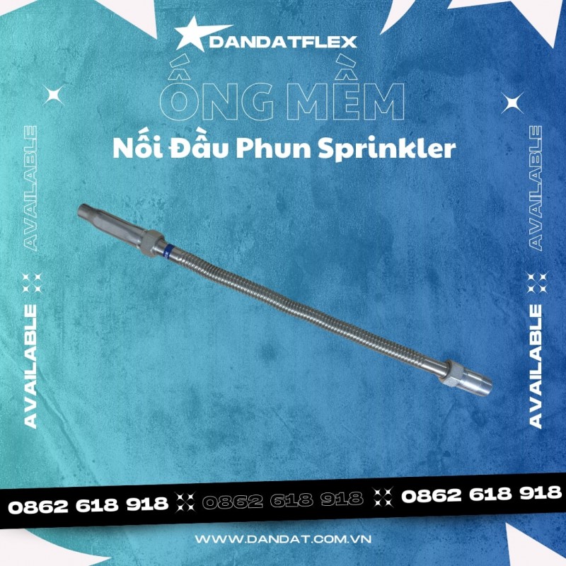 Ống mềm Sprinkler dùng trong PCCC/Dây mềm nối đầu phun Sprinkler/Phụ kiện ống mềm sprinkler/