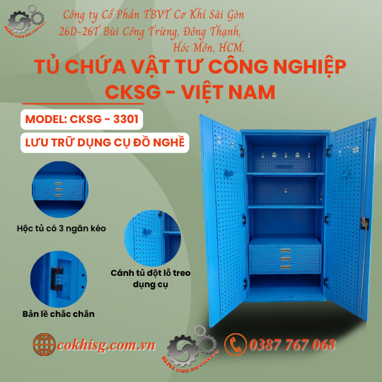 Tủ Chứa Dụng Cụ Vật Tư CKSG - 3301 