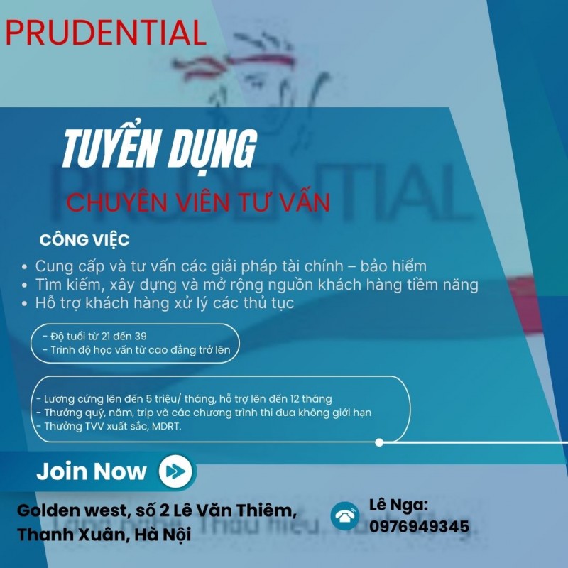 TUYỂN DỤNG 5 CHUYÊN VIÊN TƯ VẤN