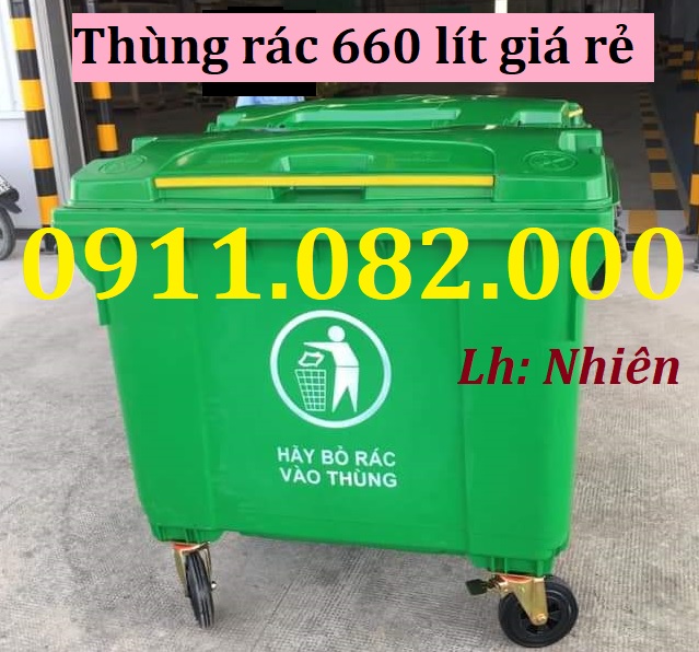  Thùng rác chất lượng giá tốt- thùng rác 120l 240l 660l giá rẻ tại cần thơ- lh 0911082000