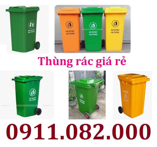  Thùng rác chất lượng giá tốt- thùng rác 120l 240l 660l giá rẻ tại cần thơ- lh 0911082000