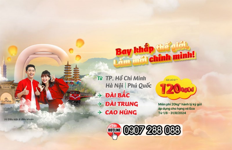 Tận hưởng 20kg Hành Lý Ký Gửi Miễn Phí Cùng Vietjet Air 