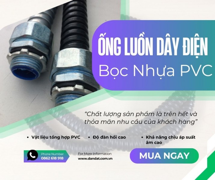 Ống ruột gà luồn dây điện chống cháy/Ống ruột gà lõi thép luồn dây điện bọc nhựa PVC