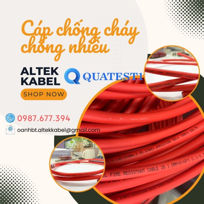 Cáp chống cháy chống nhiễu Altek Kabel 2x1.0