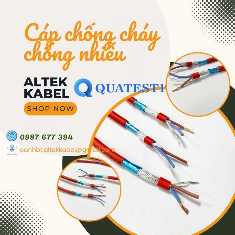 Cáp chống cháy chống nhiễu Altek Kabel 2x1.0