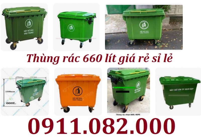 Thùng rác 240 lít giá rẻ tại vĩnh long, hàng chất lượng giao hàng nhanh- lh 0911082000