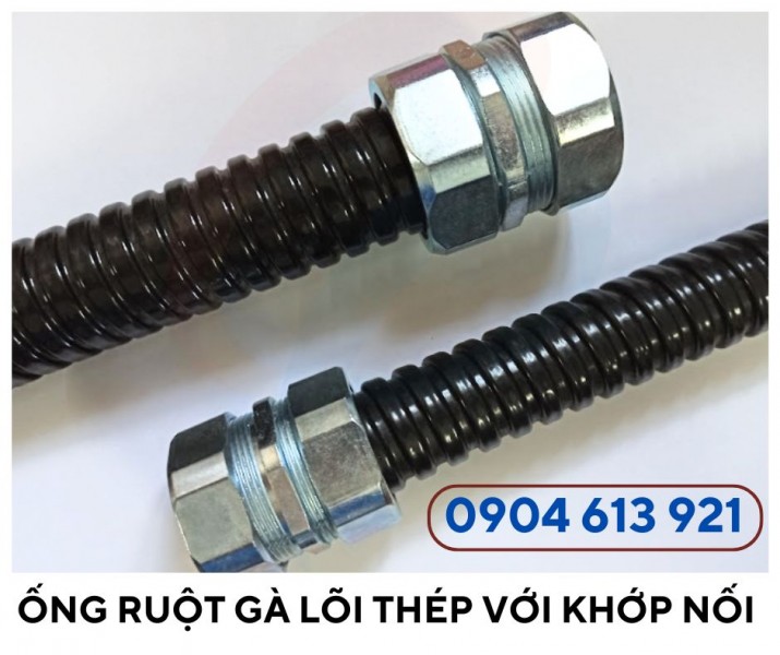 Ống ruột gà lõi thép/ ống kẽm đàn hồi luôn dây điện 